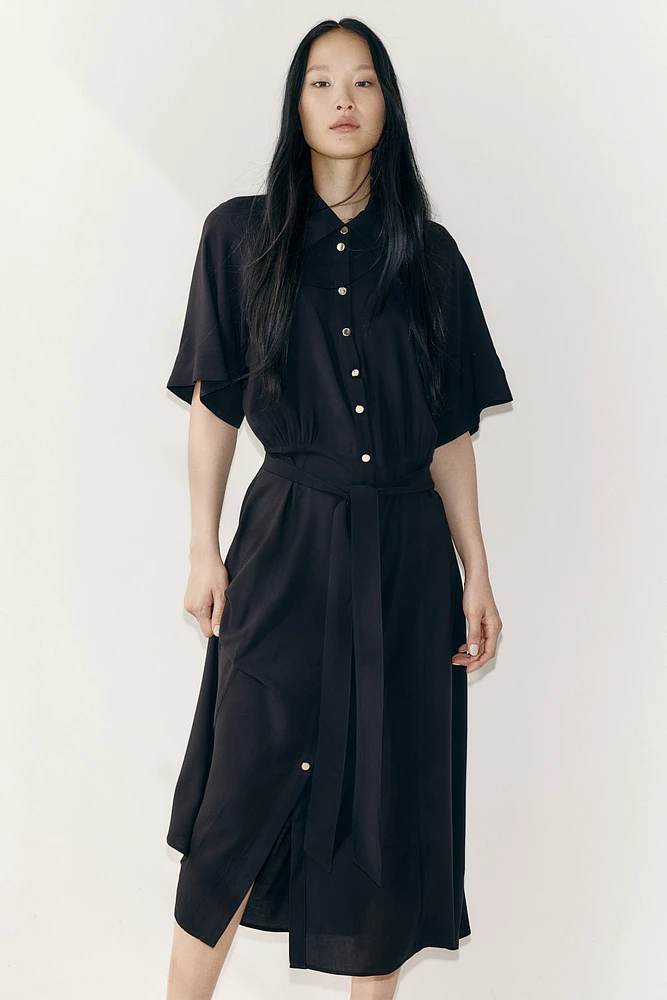 Tie-belt Shirt Dress