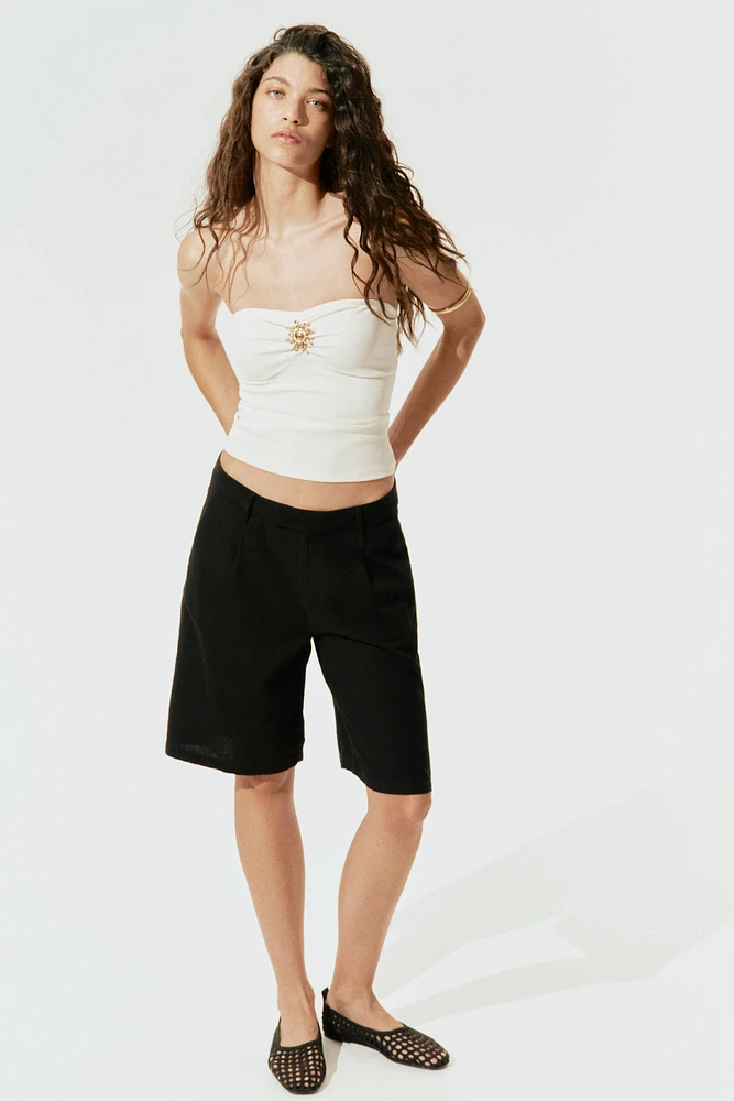 Metal-Detail Tube Top