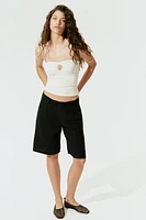 Metal-Detail Tube Top