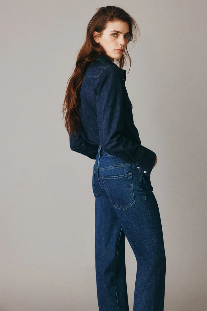 Slim Straight High Ankle Jeans