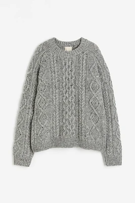 Wool-blend Cable-knit Sweater