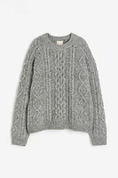 Wool-blend Cable-knit Sweater