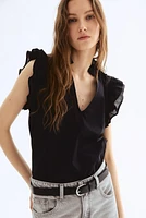 Ruffle-Trimmed Blouse