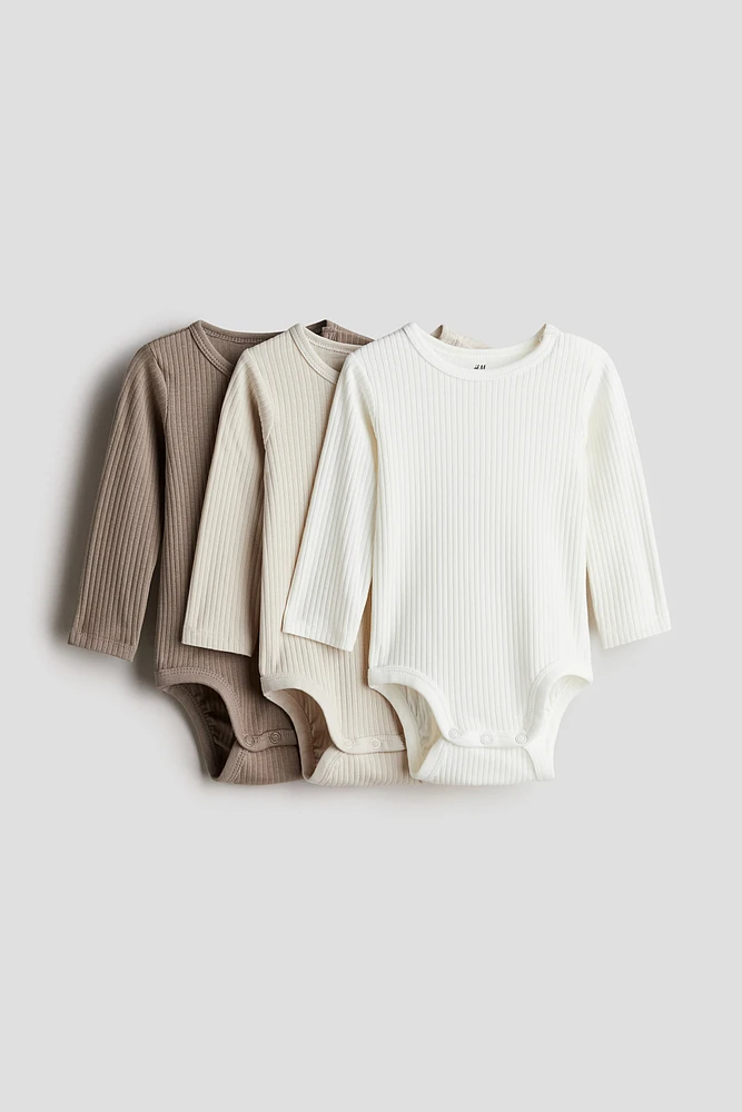 Lot de 3 maillots côtelés