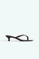 Kitten-Heeled Sandals