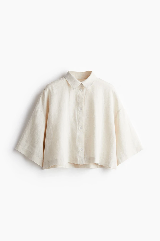 Chemise carré en lin