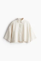 Boxy-Style Linen Shirt