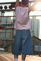 Short Super ample en denim