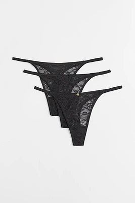 3-pack Lace Thong Briefs