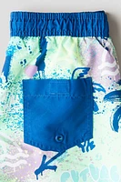 Patterned Swim Shorts