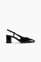 Block-heeled Slingbacks