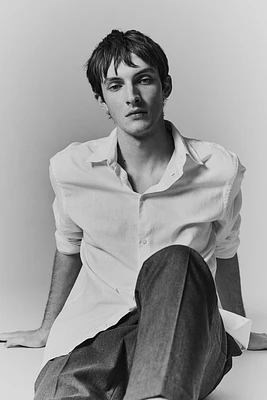 Regular Fit Linen-Blend Shirt