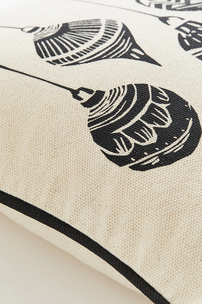 Print-motif Cushion Cover