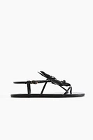 Appliquéd Strappy Sandals