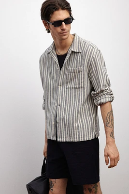 Chemise texturée coupe classique