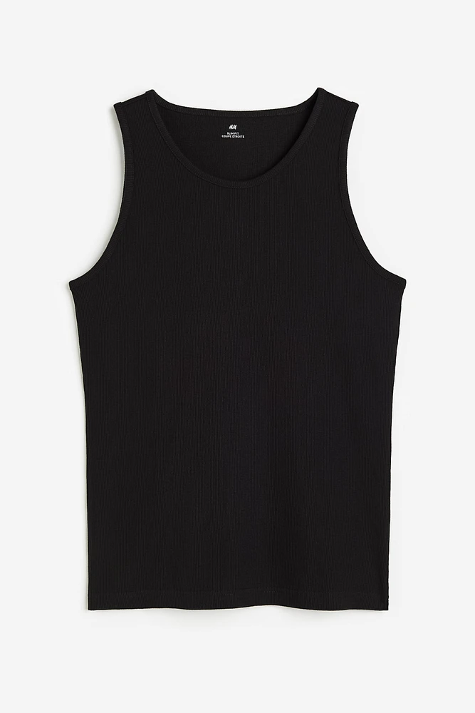 Slim Fit Ribbed Tank Top