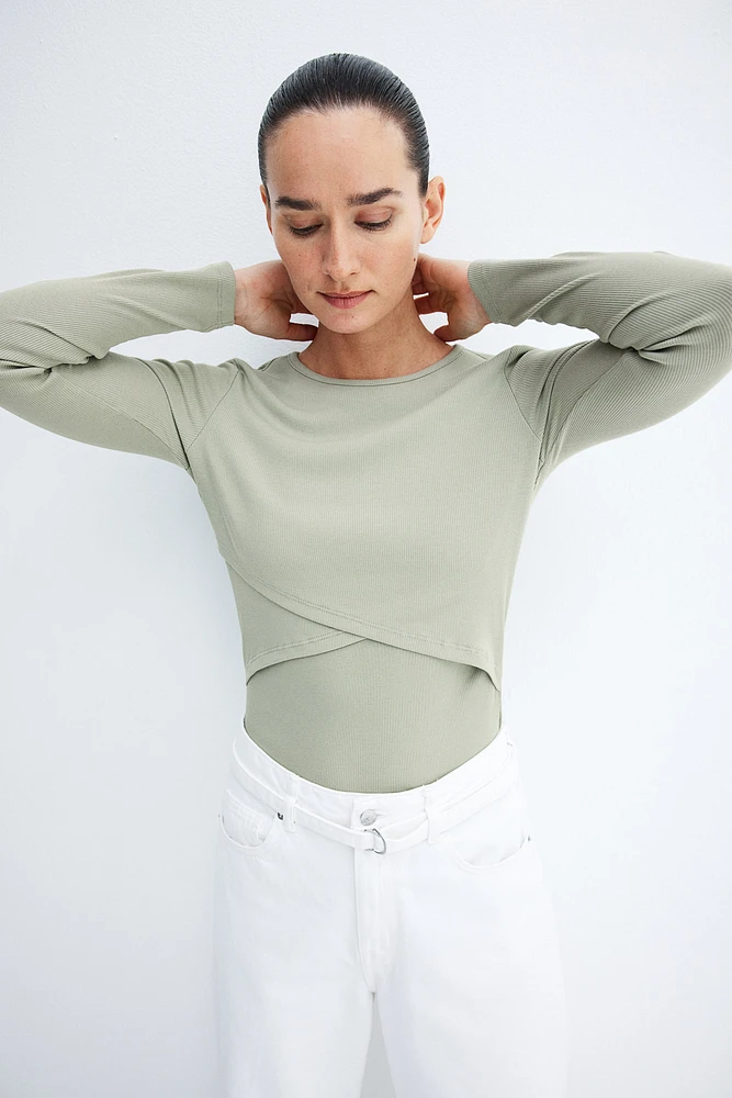 MAMA Ribbed Nursing Top