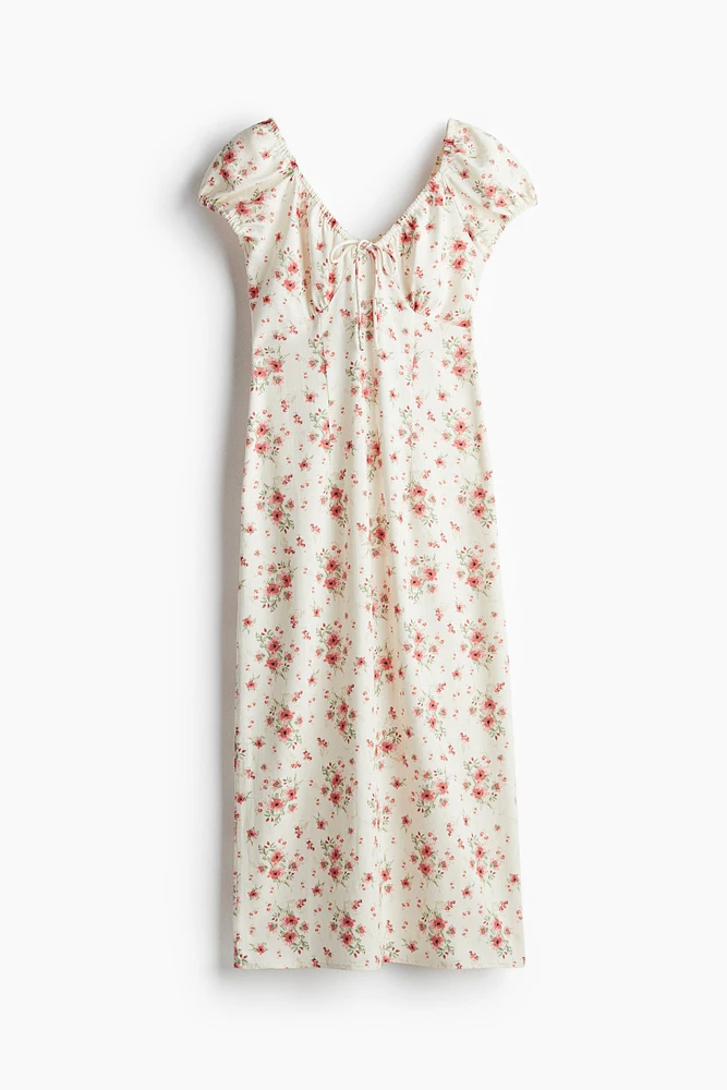 Robe maxi avec détail à nouer