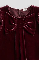 Silk-blend velvet dress