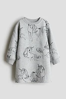 Printed Sweatshirt Dress