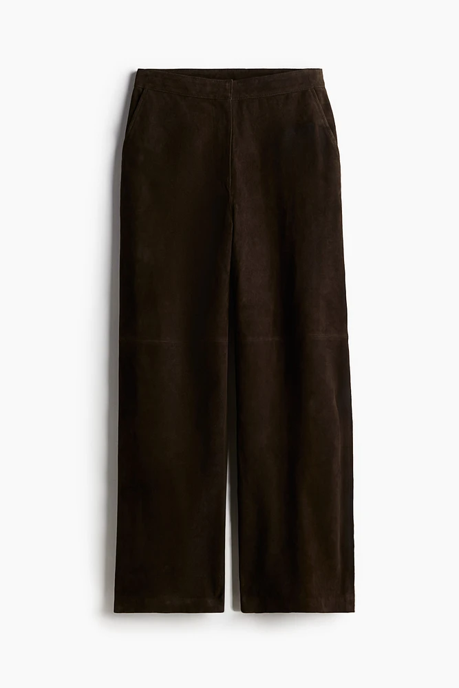 Straight Suede Pants