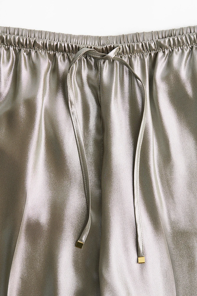 Pantalon large avec cordon de serrage