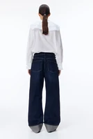 Straight-Cut Foldover-Cuff Jeans