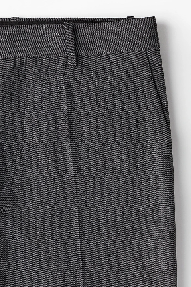 Relaxed Fit Wool-Blend Suit Pants