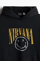 Oversized Fit Printed Hoodie