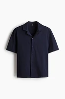 Regular-Fit Ribbed Resort Shirt