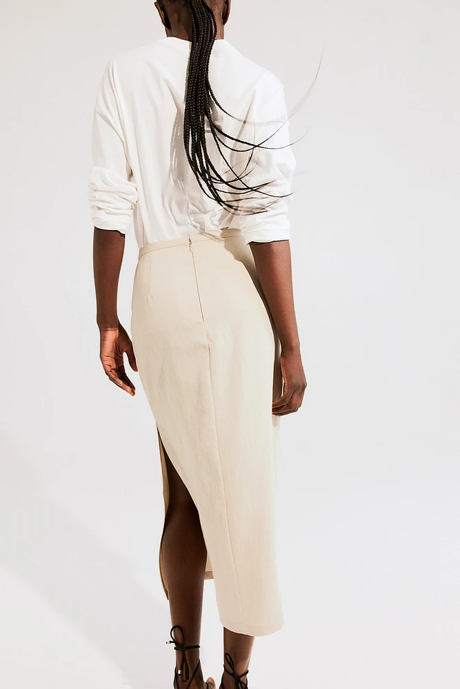 Twill Pencil Skirt