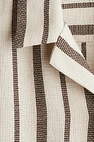 Chemise texturée coupe classique à col cubain