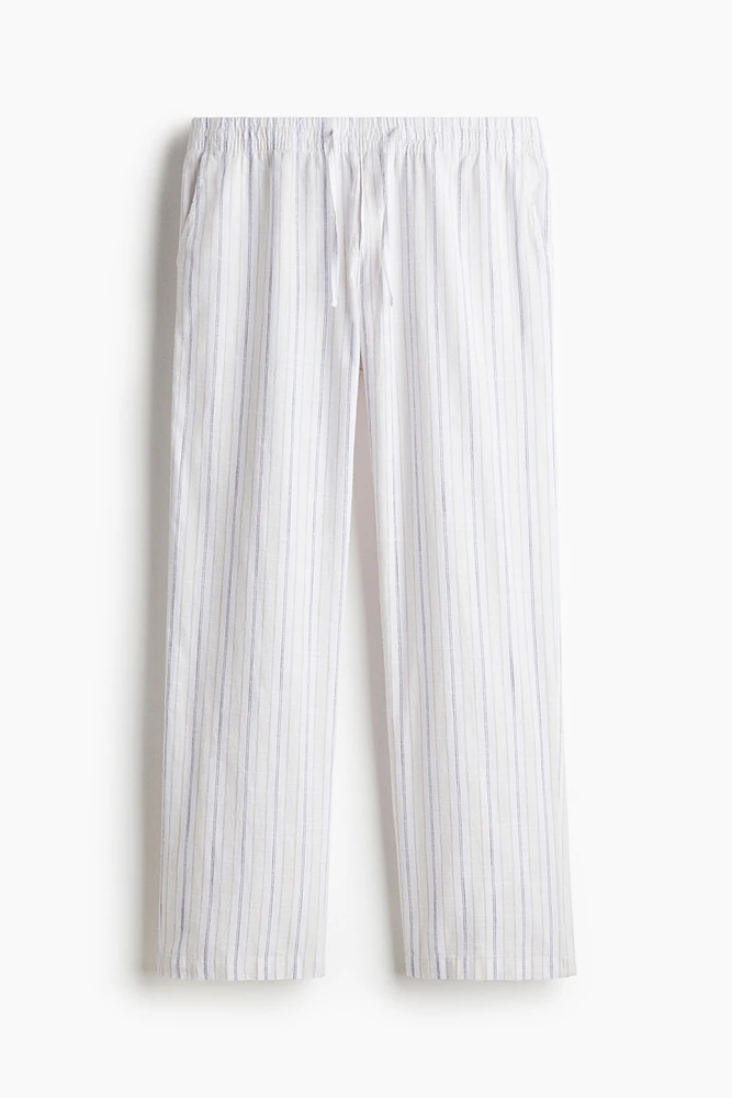 Pantalon coupe décontractée en coton