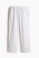 Pantalon coupe décontractée en coton