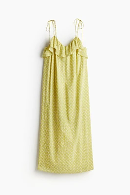 Flounce-trimmed Camisole Dress