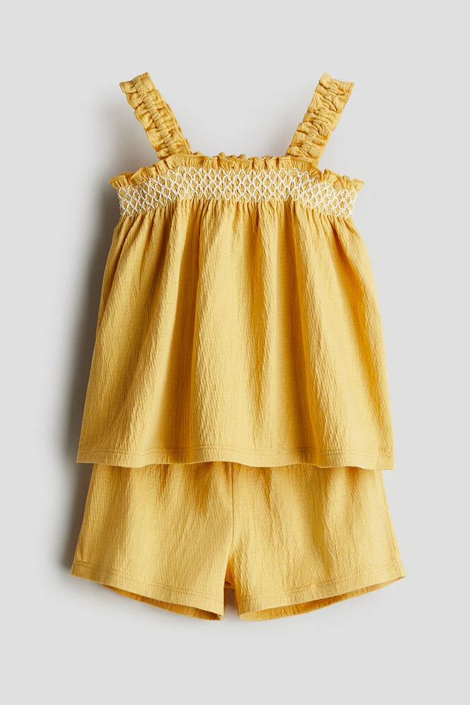 2-piece crinkled jersey set