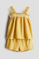 2-piece crinkled jersey set