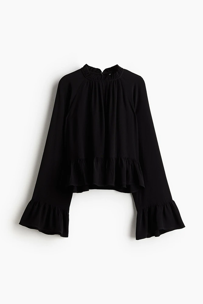 Ruffled Peplum Blouse