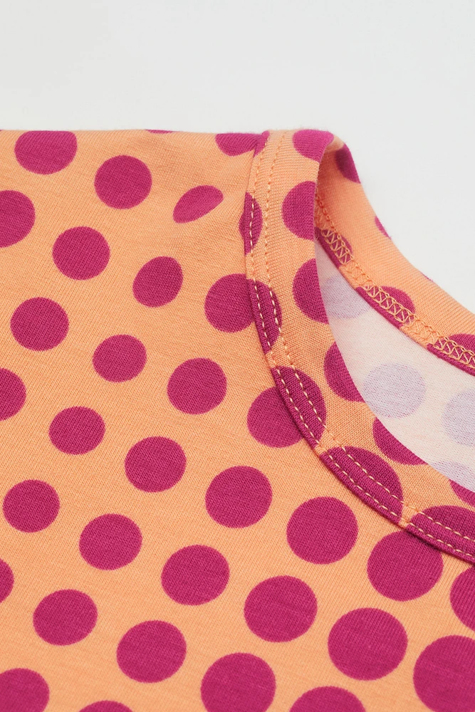 Dotted Cotton Jersey Top