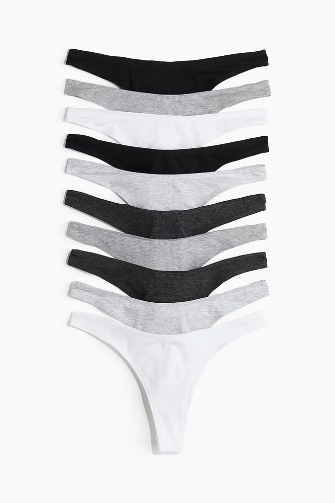 10-pack Cotton Thong Briefs