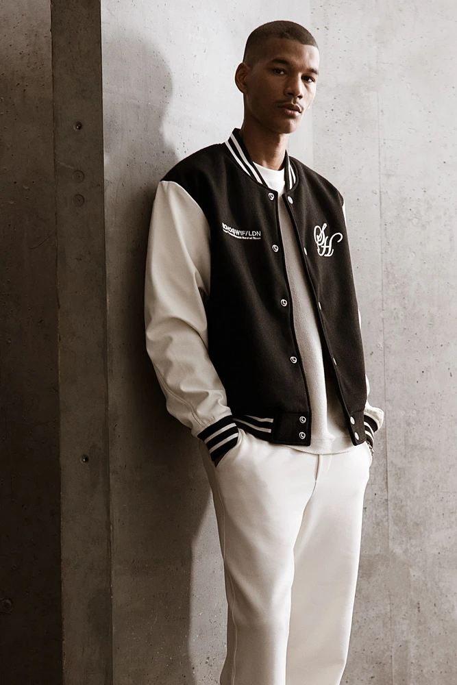 Loose Fit Baseball Jacket