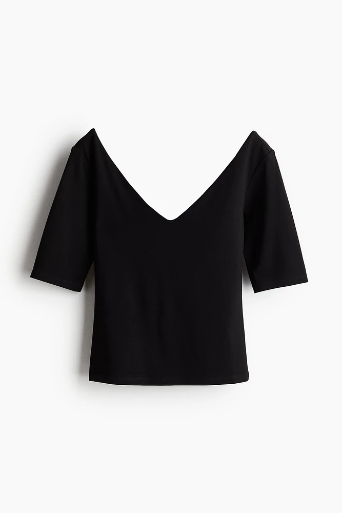 V-neck Jersey Top