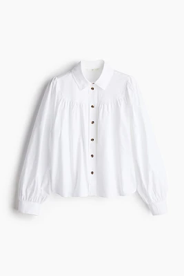 Balloon-sleeved Blouse