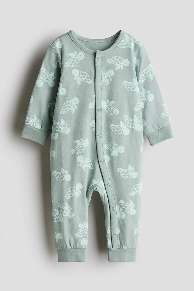 Printed Cotton Pajama Jumpsuit