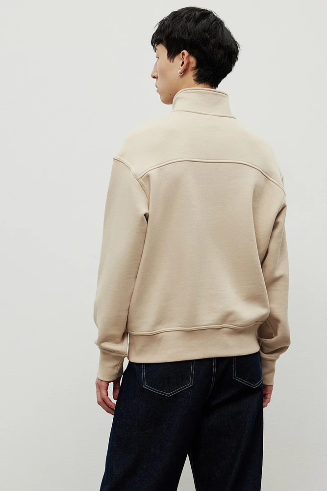 Loose Fit Half-Zip Sweatshirt