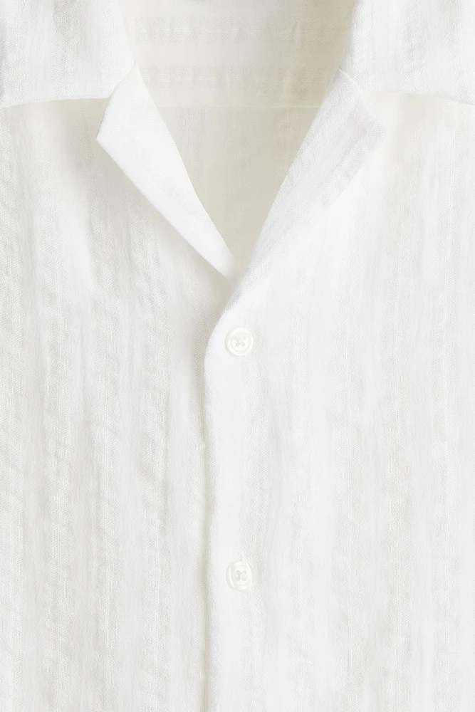 Chemise classique à col cubain