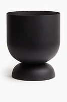 Large metal plant pot