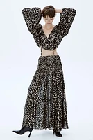 Jacquard-Weave Maxi Skirt