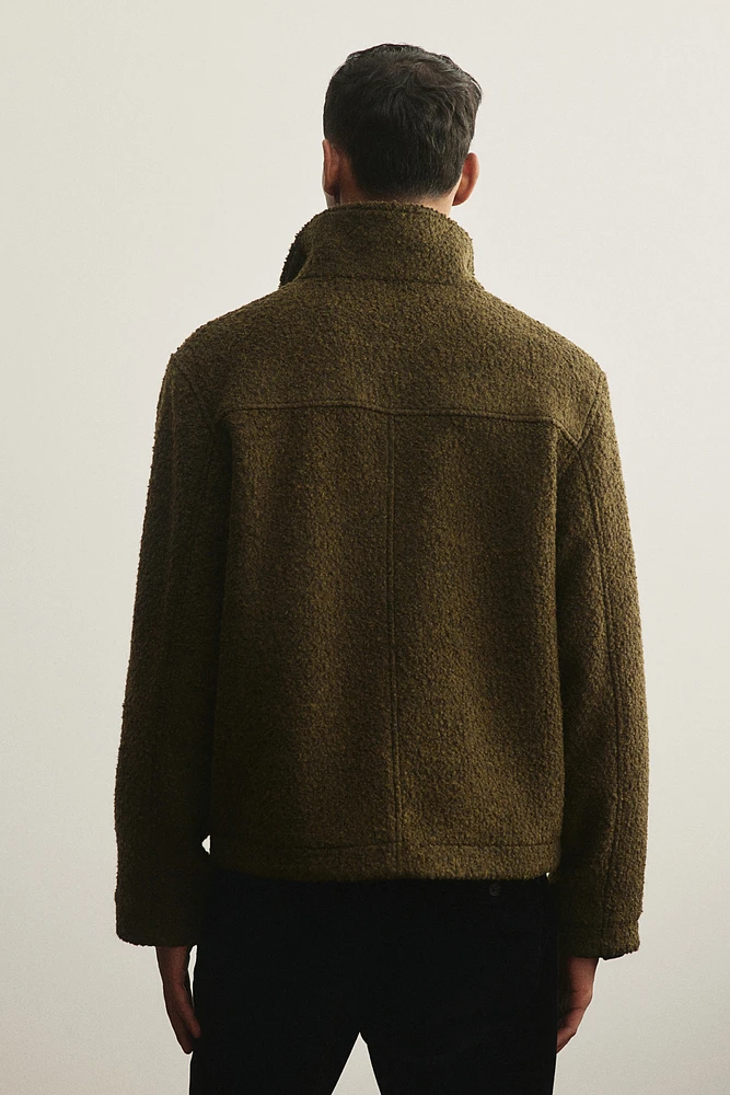 Regular Fit Wool-Blend Bouclé Jacket