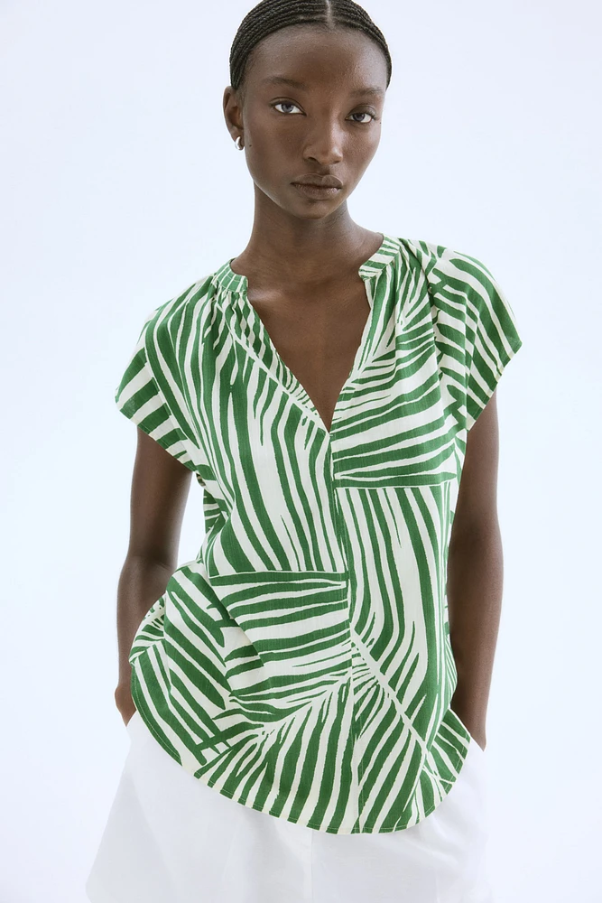 Blouse avec col sans rabat